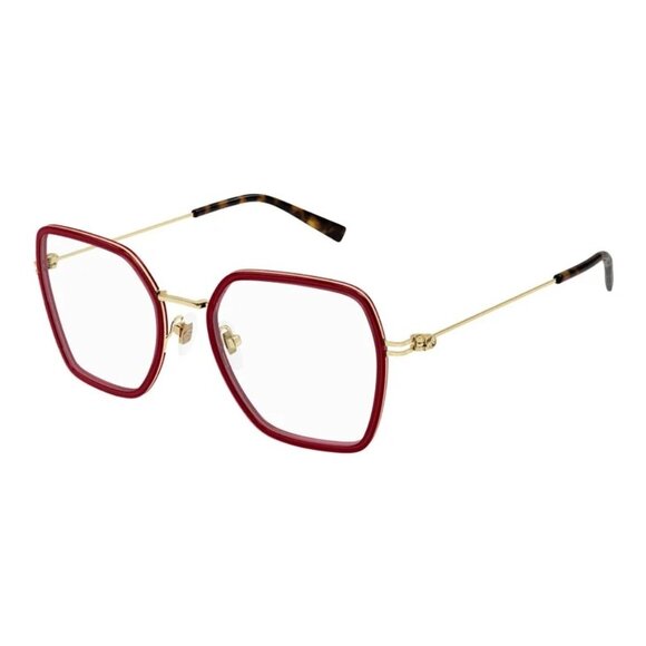 NEW GUCCI EYEGLASSES BURGUNDY GOLD WOMEN EYEWEAR GUCCI - Picture 1 of 3